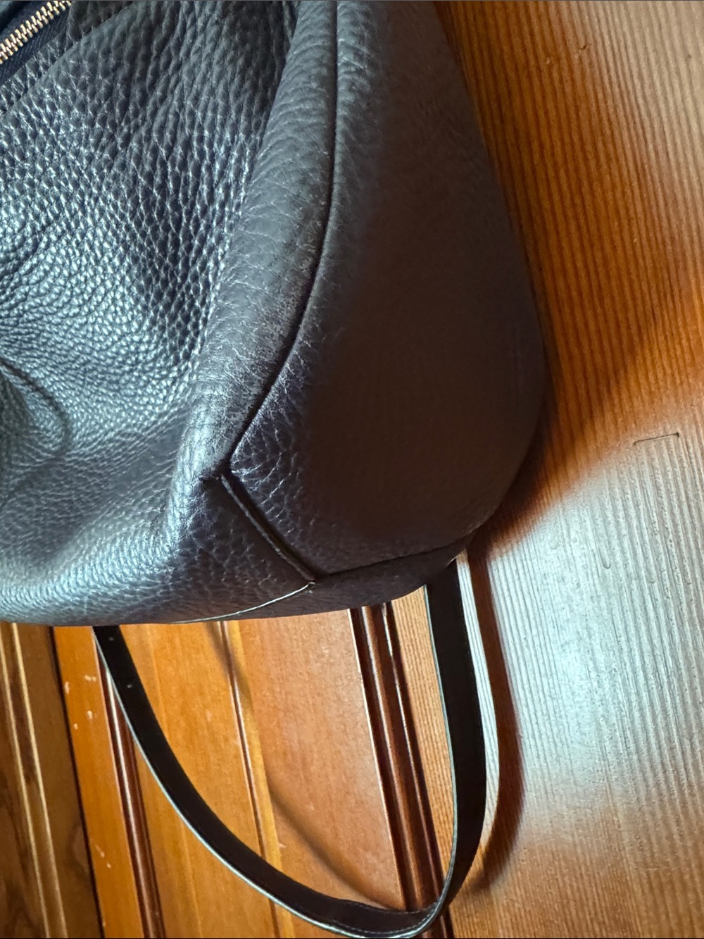 Coach Black Purple Pebbled Leather Shoulder Hobo Bleeker - Picture 6 of 8
